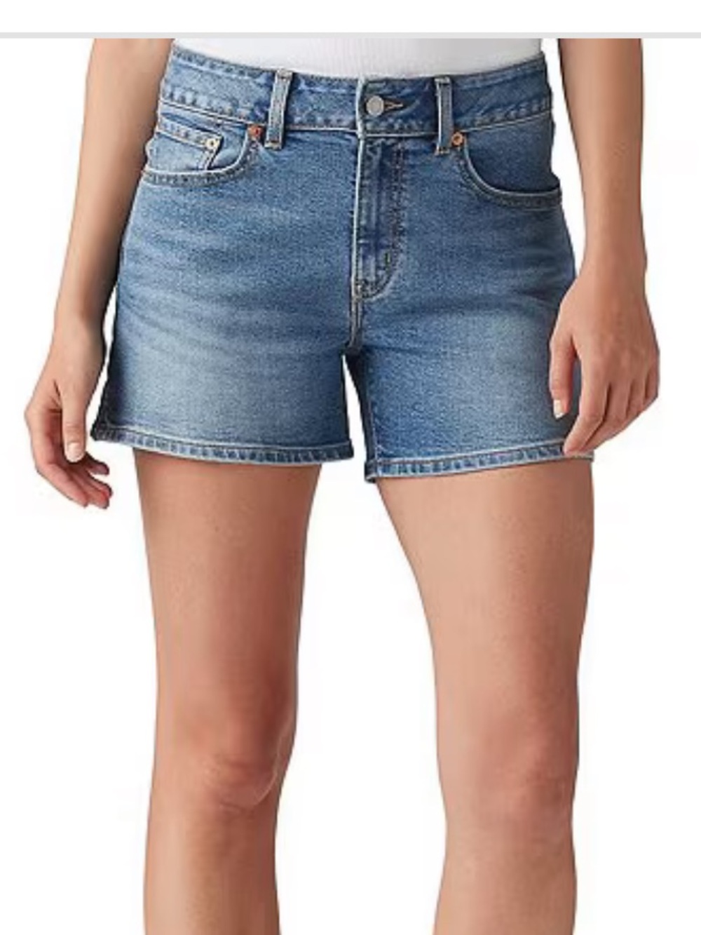 Levi’s A Line Mid Rise Stretch Denim Shorts Size 28